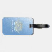 YOGA Studio Meditation Reiki Instructor Gold Lotus Gepäckanhänger (Rückseite horizontal)