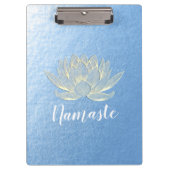 YOGA Studio Meditation Reiki Instructor Gold Lotus Klemmbrett (Vorderseite)