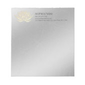 YOGA Studio Meditation Reiki Instructor Gold Lotus Notizblock (Vorderseite)