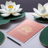 YOGA Studio Meditation Reiki Instructor Gold Lotus Notizblock