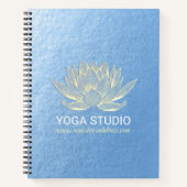 YOGA Studio Meditation Reiki Instructor Gold Lotus Notizblock (Vorderseite)