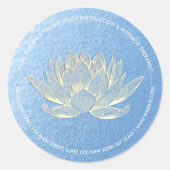 YOGA Studio Meditation Reiki Instructor Gold Lotus Runder Aufkleber (Vorderseite)
