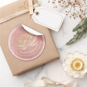 YOGA Studio Meditation Reiki Instructor Gold Lotus Runder Aufkleber