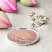 YOGA Studio Meditation Reiki Instructor Gold Lotus Schlüsselanhänger