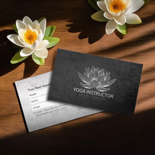 YOGA Studio Meditation Reiki Instructor Gold Lotus Terminkarte