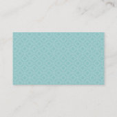 Yoga Studio Modern Business Card - Aqua Visitenkarte (Rückseite)