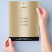 Yoga Studio Modern Lotus Logo Gold Wellness-Center Flyer (Hand)