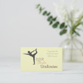 Yoga-Studio oder Lehrer-Visitenkarte Visitenkarte (Stehend Vorderseite)