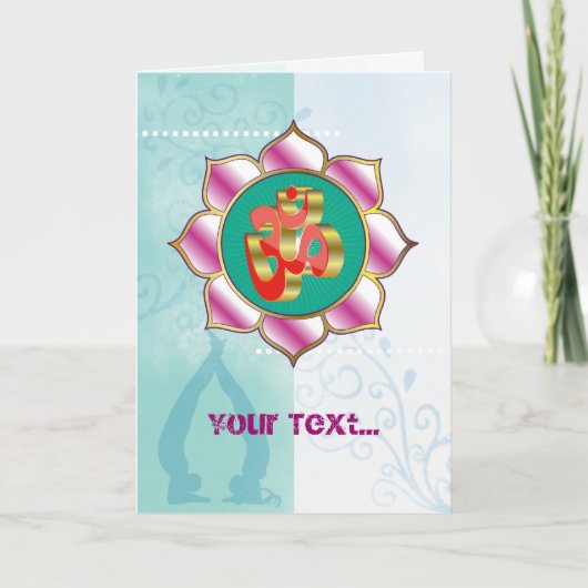 Yoga Studio OM - Grußkarte Feiertagskarte (Vorderseite)