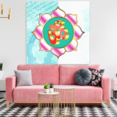 Yoga Studio OM - Wrapped Canvas Leinwanddruck (Insitu (Wohnzimmer))