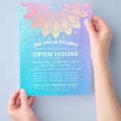 YOGA Studio Open House Gold Foil Mandala Blume F Flyer (Hand)