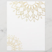 YOGA Studio Open House Gold Foil Mandala Blume Flyer (Hinten)