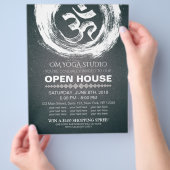 YOGA Studio Open House Kalligraphie OM & ZEN Symbo Flyer (Hand)