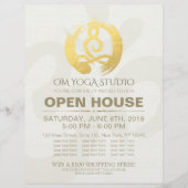 YOGA Studio Open House Meditation Haltung Zen-Zeic Flyer (Vorne)