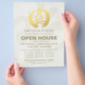 YOGA Studio Open House Meditation Haltung Zen-Zeic Flyer (Hand)