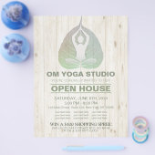 YOGA Studio Open House Meditation Pose Bodhi Leaf Flyer (Einzeln)