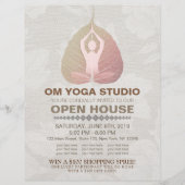YOGA Studio Open House Meditation Pose Bodhi Leaf Flyer (Vorne)