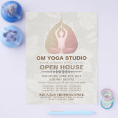 YOGA Studio Open House Meditation Pose Bodhi Leaf Flyer (Einzeln)