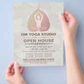 YOGA Studio Open House Meditation Pose Bodhi Leaf Flyer (Hand)