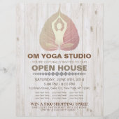 YOGA Studio Open House Meditation Pose Bodhi Leaf Flyer (Vorne)