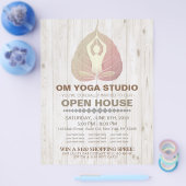 YOGA Studio Open House Meditation Pose Bodhi Leaf Flyer (Einzeln)