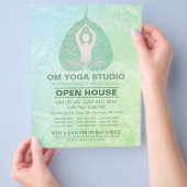 YOGA Studio Open House Meditation Pose Bodhi Leaf Flyer (Hand)