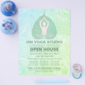 YOGA Studio Open House Meditation Pose Bodhi Leaf Flyer (Einzeln)
