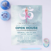 YOGA Studio Open House Meditation Pose & OM Symbol Flyer (Einzeln)