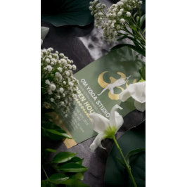 YOGA Studio Open House Meditation Pose & OM Symbol Flyer