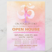 YOGA Studio Open House Meditation Pose & OM Symbol Flyer (Vorne)