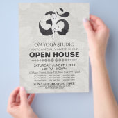 YOGA Studio Open House Meditation Pose & OM Symbol Flyer (Hand)