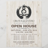YOGA Studio Open House Meditation Pose Zen Symbol Flyer (Vorne)