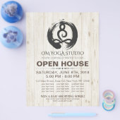 YOGA Studio Open House Meditation Pose Zen Symbol Flyer (Einzeln)