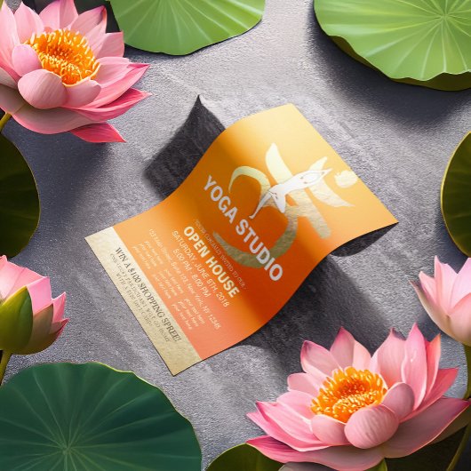 YOGA Studio Open House Meditation Root Chakra Sign Flyer