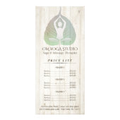 YOGA Studio Price List Mediation Pose Bodhi Leaf Werbekarte (Vorne)