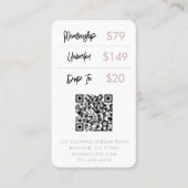 Yoga Studio Promotional Business Card QR Code Visitenkarte (Vorderseite)