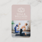 Yoga Studio Promotional Business Card QR Code Visitenkarte (Rückseite)