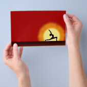 Yoga Studio Sunrise Warrior Pose Silhouette Flyer (Handgriff)