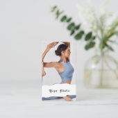 Yoga Studio Teacher Training Business Card Visitenkarte (Stehend Vorderseite)