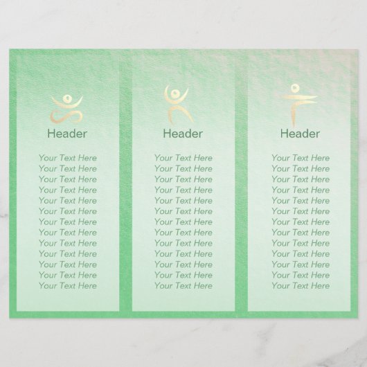 Yoga Studio Tri-Fold Broschüre Lotus Floral Mandal (Rückseite)