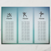 Yoga Studio Tri-Fold Broschüre Lotus Floral Mandal (Rückseite)