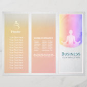 Yoga Studio Tri-Fold Broschüren Life Coach Healer (Vorne)