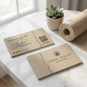 Yoga Studio Unternehmen   Brown Paper Visitenkarte