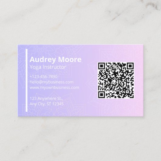 Yoga Studio Visitenkarte (Vorderseite)