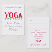 Yoga Studio - Visitenkarte (Vorne/Hinten)