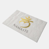 Yoga Studio Welcome Meditation Root Chakra Symbol Fußmatte (Schrägansicht)