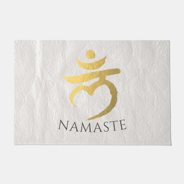 Yoga Studio Welcome Meditation Root Chakra Symbol Fußmatte (Vorderseite)