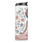 Yoga-Sukhasana-Flasche Thermosbecher (Nach links gedreht)