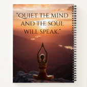 Yoga Sunrise Journal / Notebook Notizblock (Rückseite)