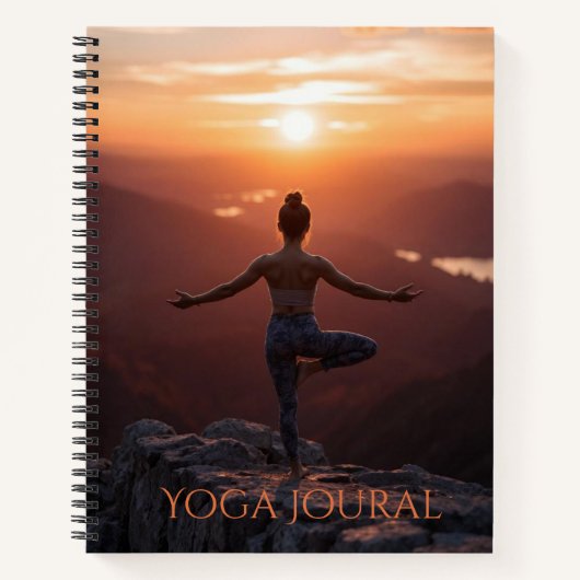 Yoga Sunrise Journal / Notebook Notizblock (Vorderseite)